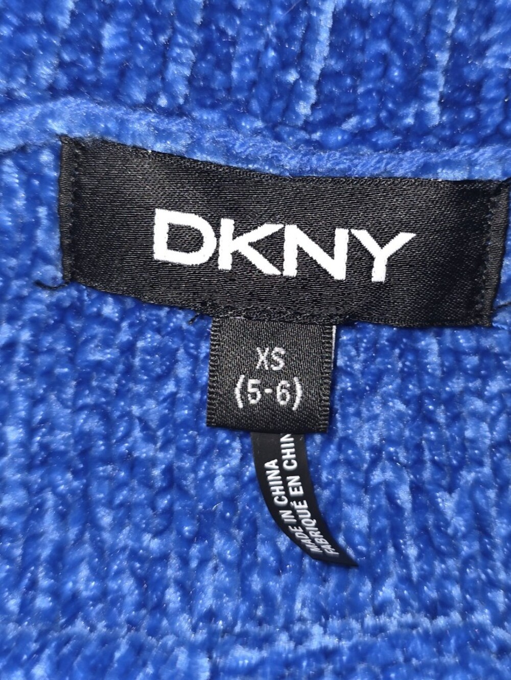 DKNY Blue Sherpa Sweater
